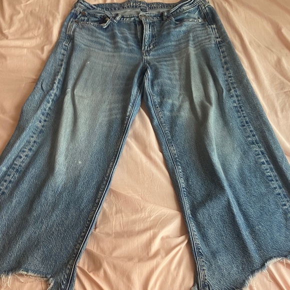 American Eagle Outfitters Denim - American Eagle Outfitters Blue Baggy Wide leg Jeans
